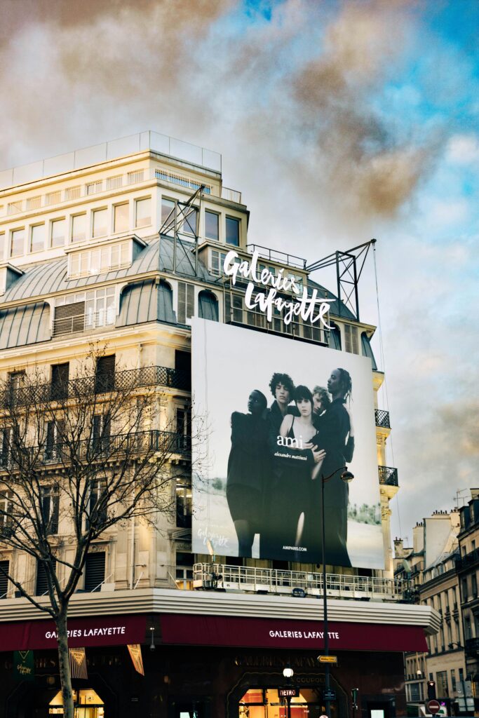 Advertisement on Building in Paris