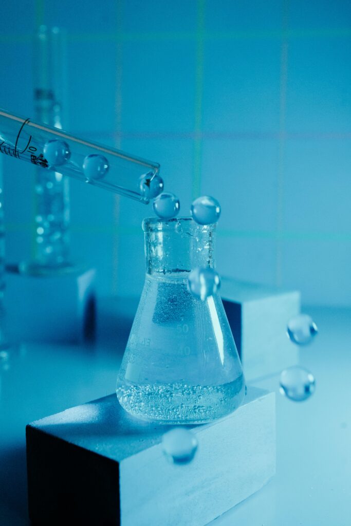 Clear Glass Bottle With Water